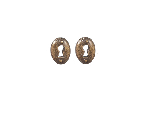 Door Keyhole Plate, Oval, 2 pc.